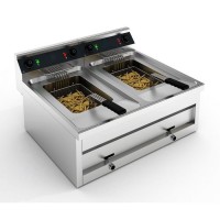 Elektro-Fritteuse, Tischgerät, 2 x 12 Liter, 2 x 9 kW Elektro-Fritteuse, Tischgerät, 2 x 12 Liter, 2 x 9 kW