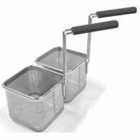 Satz mit 2 STOCK Körben für Pastakocher aus Edelstahl 1/6 Portionskorb Satz mit 2 STOCK Körben für Pastakocher aus Edelstahl 1/6 Portionskorb