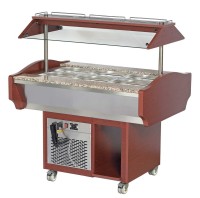 SOLOTEC Kaltbuffet 3/1 GN, +2 / +10°C, mit statischer Kühlung in Mahagonioptik SOLOTEC Kaltbuffet 3/1 GN, +2 / +10°C, mit statischer Kühlung in Mahagonioptik