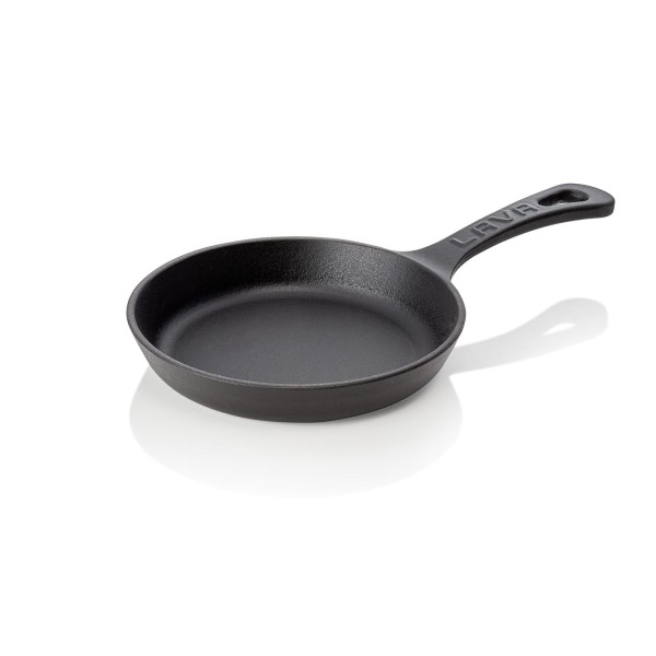 Bratpfanne EisenStil, klein, rund, Ø 160 mm, Gußeisen emailliert, schwarz