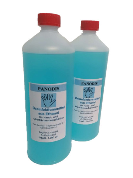 Hand-Desinfektionsmittel 1 Liter, gebrauchsfertige Lösung zur Hände- und Hautdesinfektion