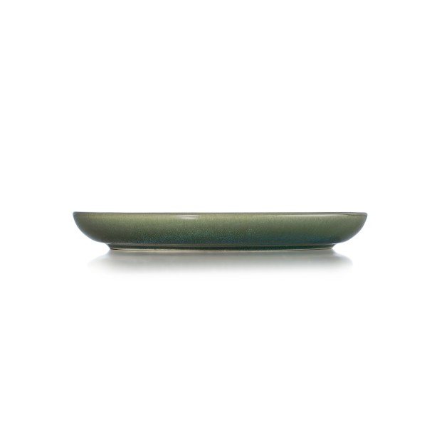 ORGANIC Myrtle Green Flacher Teller, Ø 22 cm