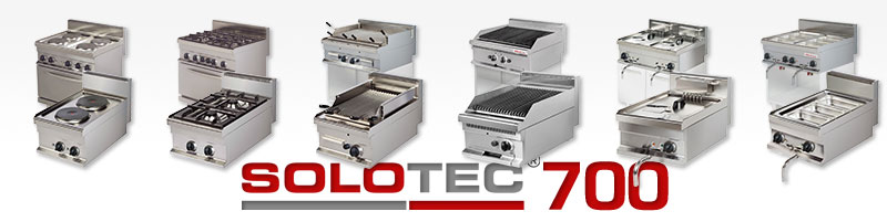 Unsere Solotec 700 Kochgeräteserie - für die meisten Gerwerbeküchen einsetzbar