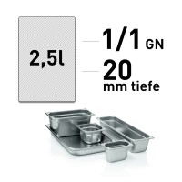 GN-Behälter - Edelstahl - GN 1/1 - 20 mm GN-Behälter - Edelstahl - GN 1/1 - 20 mm
