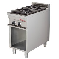 2-Flammen-Gasherd mit offenem Unterbau - SOLOTEC 900 2-Flammen-Gasherd mit offenem Unterbau - SOLOTEC 900