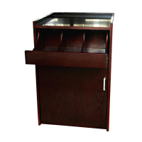 Besteckstation, Holz, furniert und lackiert Besteckstation, Holz, furniert und lackiert