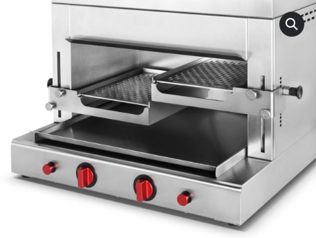 Hochleistungs Gasgrill Gastro mit Doppel-Warmhaltekammer für bis 850°C
