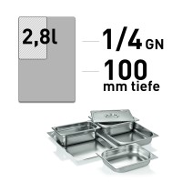 GN Behälter - Edelstahl - GN 1/4 - 100 mm - ECO Line GN Behälter - Edelstahl - GN 1/4 - 100 mm - ECO Line