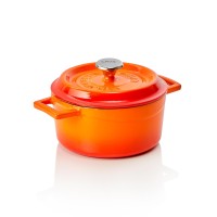 Kokotte EisenStil, rund, 1,30 Liter, Gußeisen, orange Kokotte EisenStil, rund, 1,30 Liter, Gußeisen, orange