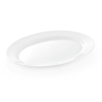 Servierplatte, Opalglas, weiß, flach, oval Servierplatte, Opalglas, weiß, flach, oval