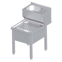 Handwaschausgussbecken-Kombination, Tiefe 600mm Handwaschausgussbecken-Kombination, Tiefe 600mm