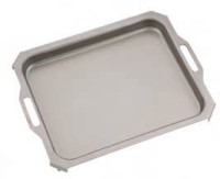 Pfanne für Gas-Grills von oben auf weißem Hintergrund. Pfanne für Gas-Grills von oben auf weißem Hintergrund.