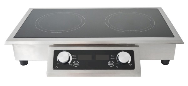Induktionskochfeld Gastro, 2 Kochstellen, Tisch- und Einbaugerät