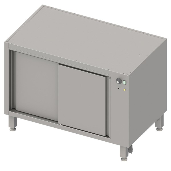 Durchreiche-Wärmeunterschrank-Modul mit Schiebetüren, Tiefe 640 mm