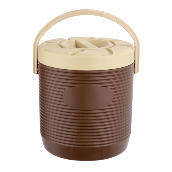 Thermo-Speisetransportbehälter, 12 Liter, Innenbehälter Edelstahl, Farbe braun