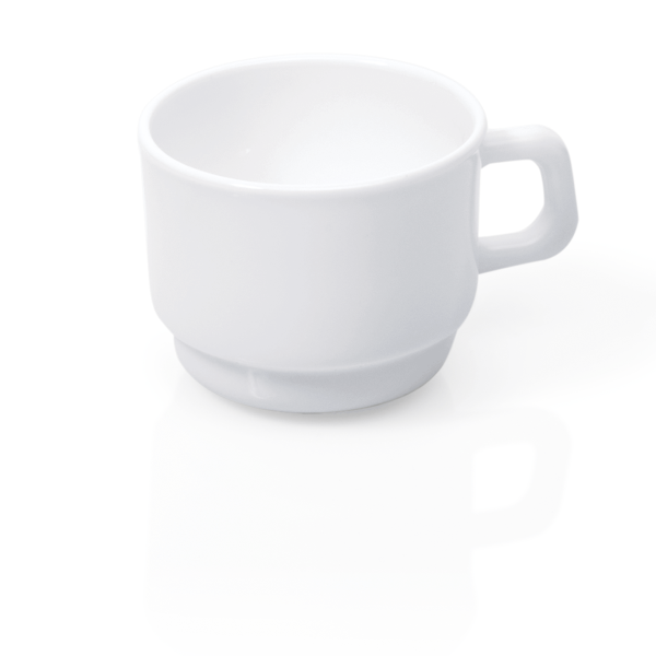 Tasse, Opalglas, weiß, stapelbar, 180 ml