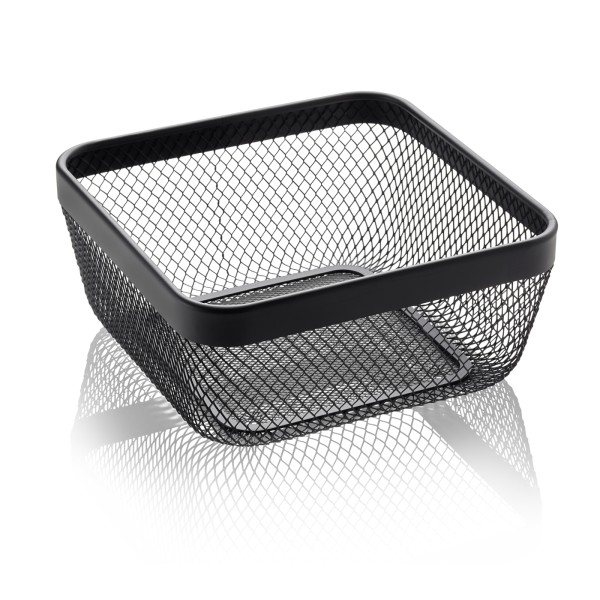 Korb, schwarz, Metall, pulverbeschichtet, 370 g