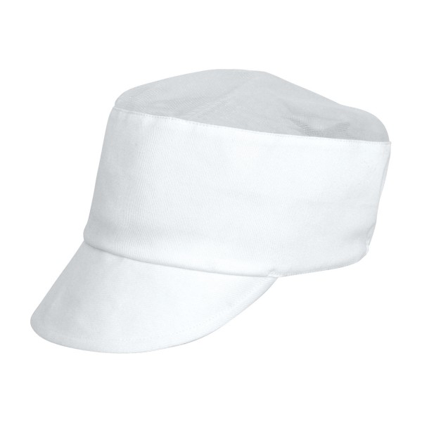 Bäckermütze, weiß, 35% Baumwolle / 65% Polyester