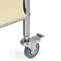 Vorschau: Wäschewagen, Stahl verchromt, Nylon, creme weiß, 4 Rollen, 2 Rollen mit Bremse, 220 Liter Vorschau: Wäschewagen, Stahl verchromt, Nylon, creme weiß, 4 Rollen, 2 Rollen mit Bremse, 220 Liter