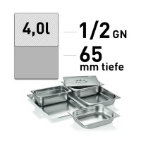 GN Behälter - Edelstahl - GN 1/2 - 4,00 Liter - ECO Line GN Behälter - Edelstahl - GN 1/2 - 4,00 Liter - ECO Line
