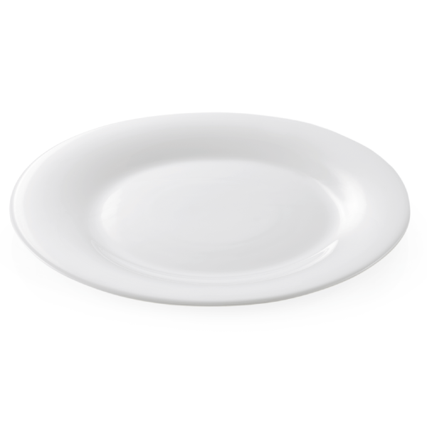 Flacher Teller, Opalglas, weiß, Ø 250 mm