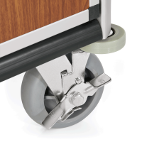 Vorschau: Minibar Servicetrolley, Aluminium, MDF Holzoptik, helle Kanten, abschließbar, 4 Rollen Vorschau: Minibar Servicetrolley, Aluminium, MDF Holzoptik, helle Kanten, abschließbar, 4 Rollen