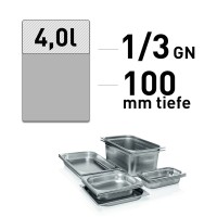 GN-Behälter, Edelstahl, Boden & Seiten gelocht, GN 1/3, 100 mm GN-Behälter, Edelstahl, Boden & Seiten gelocht, GN 1/3, 100 mm