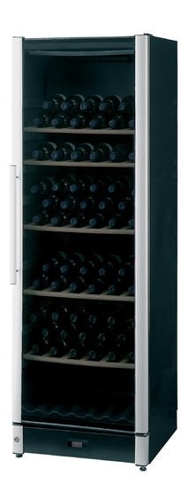 Weinkühlschrank 338 Liter, 5–22 °C, UV-Glastür, für 146 Flaschen, statische Kühlung