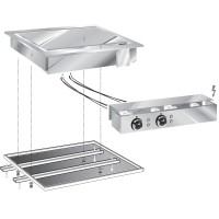 STOCK Elektro-Grillplatte, glatt, hartverchromt, Einbaugerät, 7,80 kW, Bedienteil STOCK Elektro-Grillplatte, glatt, hartverchromt, Einbaugerät, 7,80 kW, Bedienteil