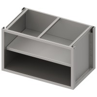 Unterschrank-Modul, offen, mit Zwischenboden, sockelbaufähig, Tiefe 640 mm Unterschrank-Modul, offen, mit Zwischenboden, sockelbaufähig, Tiefe 640 mm