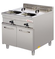 Vorschau: Elektro-Fritteuse, 2 Becken je 24 Liter, Unterbau mit 2 Türen - SOLOTEC 900 Vorschau: Elektro-Fritteuse, 2 Becken je 24 Liter, Unterbau mit 2 Türen - SOLOTEC 900