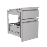Schubladenblock 2/3, 2 Schubladen, Edelstahl, für Kühltische Schubladenblock 2/3, 2 Schubladen, Edelstahl, für Kühltische