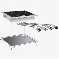 STOCK Elektro Glaskeramik-Kochfeld, 4 Zonen, Einbaugerät, 7,80 kW STOCK Elektro Glaskeramik-Kochfeld, 4 Zonen, Einbaugerät, 7,80 kW
