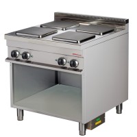 Elektroherd, 4 rechteckige Kochplatten, mit offenem Unterbau - SOLOTEC 900 Elektroherd, 4 rechteckige Kochplatten, mit offenem Unterbau - SOLOTEC 900