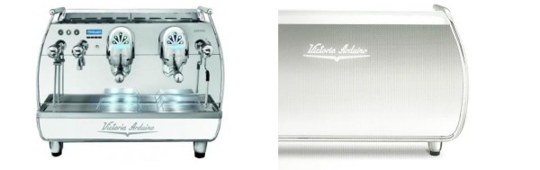 Siebträger-Espressomaschine Adonis, 2-gruppig, mit Manometer für Pumpendruck, Farbe Edelstahl