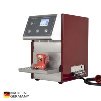 Glühweindurchlauferhitzer, weinrot, genaues Monitoring Glühweindurchlauferhitzer, weinrot, genaues Monitoring