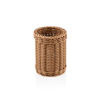 Besteckkorb, spülmaschinenfest, BPA-frei, Ø 120 x H 150 mm, dunkelbraun Besteckkorb, spülmaschinenfest, BPA-frei, Ø 120 x H 150 mm, dunkelbraun
