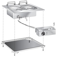 STOCK Elektro-Nudelkocher, 1 Becken, 28 Liter, Einbaugerät, 9,0 kW, Bedienteil STOCK Elektro-Nudelkocher, 1 Becken, 28 Liter, Einbaugerät, 9,0 kW, Bedienteil