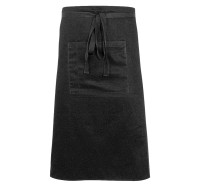 Bistroschürze, Doppeltasche, schwarz, weiß, rot, grün, Größe L Bistroschürze, Doppeltasche, schwarz, weiß, rot, grün, Größe L