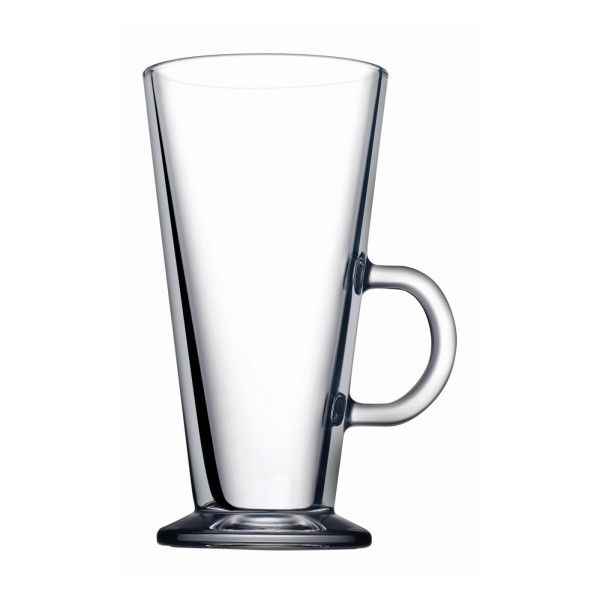 Henkelbecher aus Glas, 0,36 Liter, VPE 6 Stk.