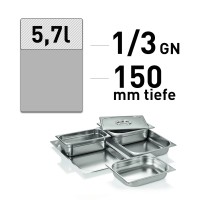 GN-Behälter 1/3, 150 mm tief, 5,7 Liter, Edelstahl, ECO-Line GN-Behälter 1/3, 150 mm tief, 5,7 Liter, Edelstahl, ECO-Line