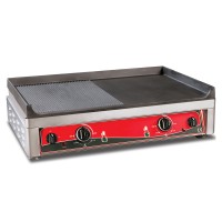 Bratplatte, 1/2 glatt - 1/2 gerillt, Bratfläche 680 x 450 mm Bratplatte, 1/2 glatt - 1/2 gerillt, Bratfläche 680 x 450 mm
