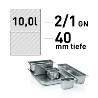 GN Behälter - Edelstahl - GN 2/1 - 40 mm - randverstärkt GN Behälter - Edelstahl - GN 2/1 - 40 mm - randverstärkt