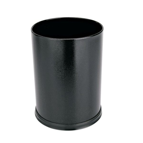 Papierkorb 2 tlg. - feuerfest - schwarz m. Edelstahlring
