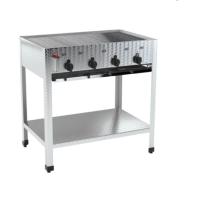 Gastro Gasgrill, 16,0 kW, Standgerät, 4 Zonen Gastro Gasgrill, 16,0 kW, Standgerät, 4 Zonen