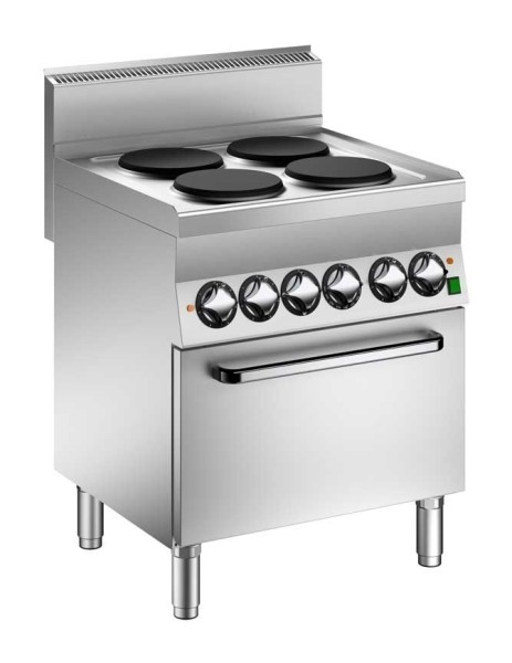 STOCK 4 Platten Elektro-Herd mit Heissluft-Backofen