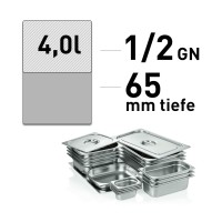 GN-Behälter - Edelstahl - GN 1/2 - 65 mm GN-Behälter - Edelstahl - GN 1/2 - 65 mm