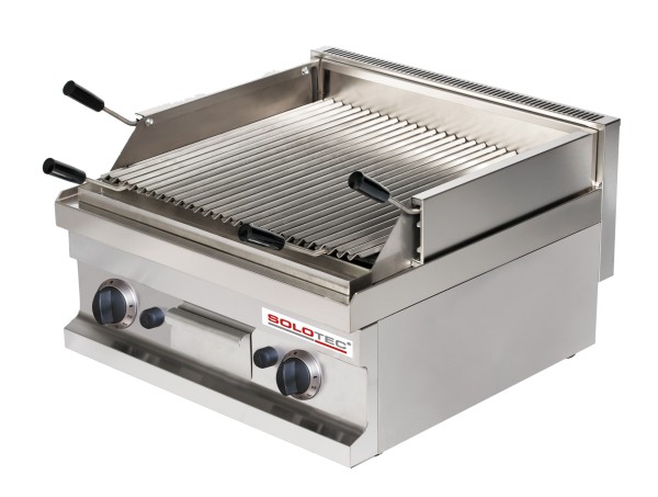 Gas-Lavasteingrill, 2 Flammen, Geräteoberteil - SOLOTEC 600