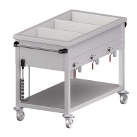 Bain-Marie Wagen mit getrennt regelbaren Becken, GN 3/1 Bain-Marie Wagen mit getrennt regelbaren Becken, GN 3/1