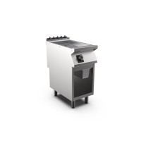 STOCK Elektro-Griddleplatte, glatt, hartverchromt, matt gebürstet, Standgerät mit offenem Unterbau STOCK Elektro-Griddleplatte, glatt, hartverchromt, matt gebürstet, Standgerät mit offenem Unterbau